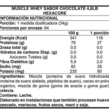 MUSCLE WHEY ISOLATE – 4.8 LBS / 64 SERVICIOS, COOKIES EXTREME - 2