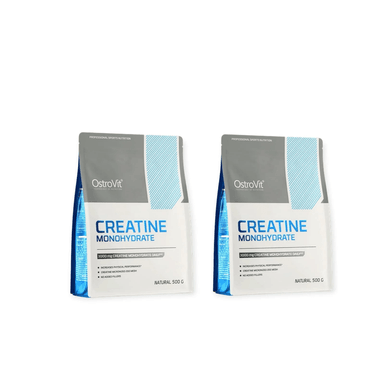 Pack 2 CREATINAS OSTROVIT MONOHIDRATADAS 500 GRS C/U SIN SABOR - 1