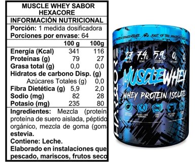 PACK MUSCLE WHEY HEXACORE COOKIS AND CREAM + CREATINA OSTROVIT 500 GRS SIN SABOR - 2