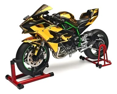 MOTOCICLETA FUNDIDA POR INYECCION 1:6 ESCALA PARA KAWASAKI H BLACKGIFTBOX - 1