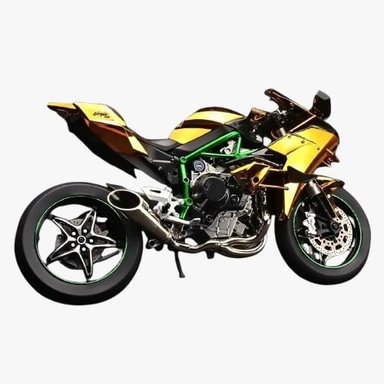 MOTOCICLETA FUNDIDA POR INYECCION 1:6 ESCALA PARA KAWASAKI H BLACKGIFTBOX - 2