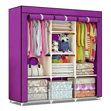 ARMARIO CLOSET ROPERO ARMABLE GRANDE 175X45X130CM MORADO - 1