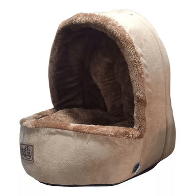 CAMA PARA MASCOTAS IGLÚ FELPA SUAVE L CAFÉ - 2