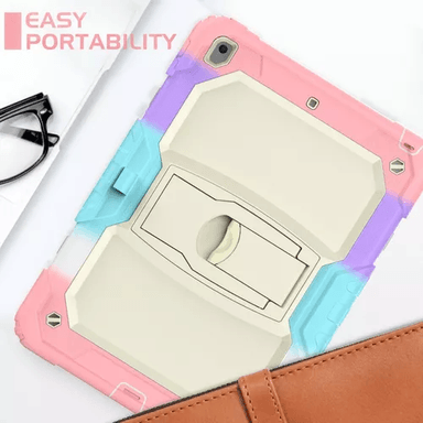 MICA Y FUNDA PARA IPAD 10.2 (8, 9 Y 7 GENERACIÓN), USO RUDO, CORREA MULTICOLOR - 4