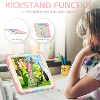 MICA Y FUNDA PARA IPAD 10.2 (8, 9 Y 7 GENERACIÓN), USO RUDO, CORREA MULTICOLOR - 6