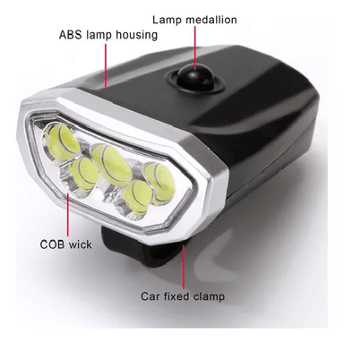 PACK DE LUZ PARA BICICLETA, DELANTERA Y TRASERA, RECARGABLE POR USB - 6