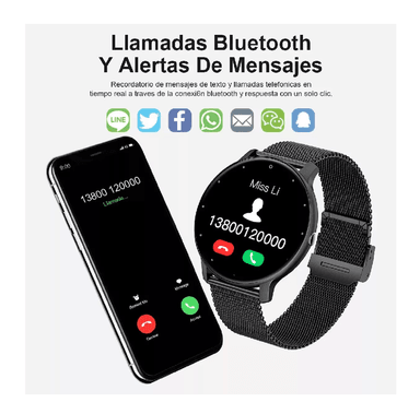 RELOJ INTELIGENTE HOMBRE MUJER SMARTWATCH LLAMADA BLUETOOTH - 3