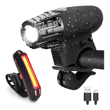 SET DE LUCES RECARGABLES (DELANTERA Y TRASERA) PARA BICICLETA - 1