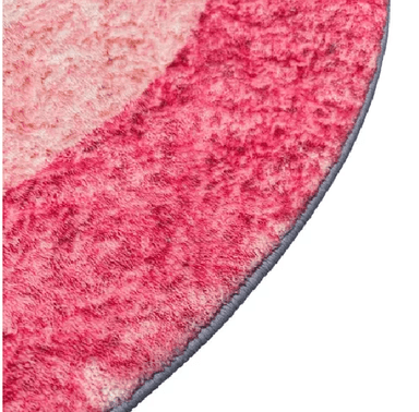 ALFOMBRA REDONDA 100 CM SUPER SUAVE CIRCULOS FUCSIA - 2