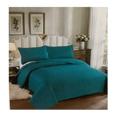 CUBRECAMA DE VERANO 1.5 PLAZAS + 1 FUNDA COBERTOR, COLOR TURQUESA - 2