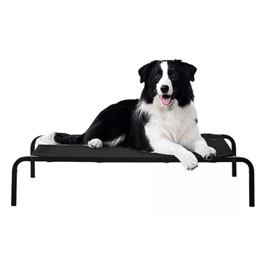 CAMA ELEVADA PARA PERRO Y GATO REFRESCANTE NEGRO - 1