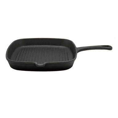 SARTÉN GRILL PAN DE HIERRO FUNDIDO, 24 CM, BLACK BULL, COLOR EN COLOR NEGRO - 2