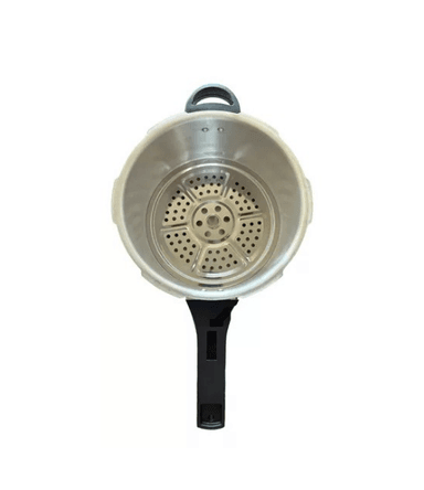 OLLA A PRESIÓN DE ALUMINIO KEEP, 6000 ML, 3 VÁLVULAS, COLOR PLATEADO/ROJO - 4