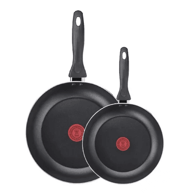 SET DE 2 SARTENES EASY COOK TEFAL, 24 CM Y 30 CM, ALUMINIO, EN COLOR NEGRO - 1