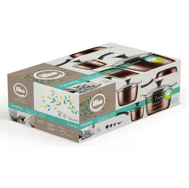 BATERÍA DE COCINA DE 7 PIEZAS, ANTIADHERENTE, CERÁMICA PROFESIONAL - 5