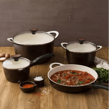 BATERÍA DE COCINA DE 7 PIEZAS, ANTIADHERENTE, CERÁMICA PROFESIONAL - 6