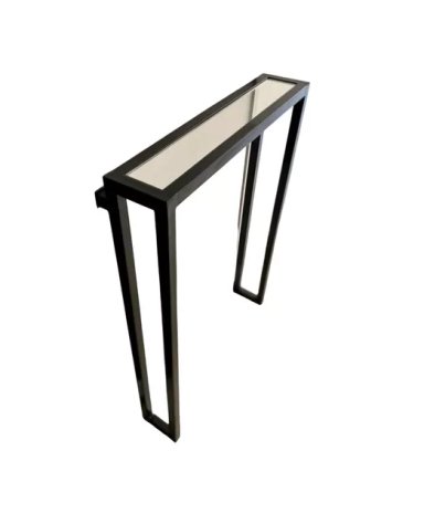 MESA DE ARRIMO INDUSTRIAL MODERNA CON VIDRIO, IDEAL PARA DEPARTAMENTO - 1