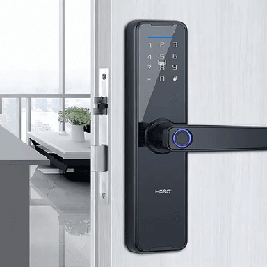 CERRADURA INTELIGENTE DIGITAL ELÉCTRICA TUYA APP CON WIFI NEGRA - 4