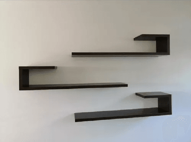 JUEGO DE REPISAS FLOTANTES MODELO CULEBRA NEGRO - 1