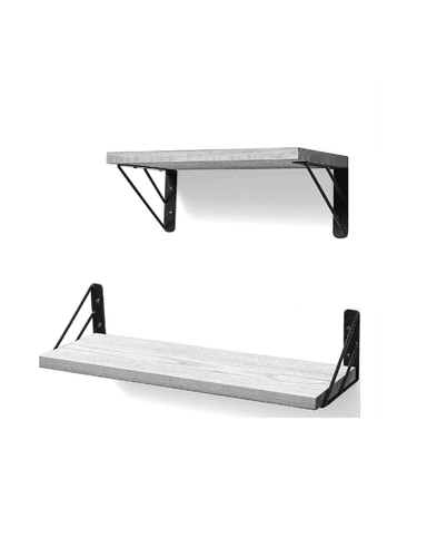 REPISAS FLOTANTES DE MADERA MULTIPROPÓSITO KIT 4 BLANCO - 2