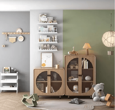 REPISAS PARA NIÑOS DE MADERA SET DE 4 COLOR BLANCO INFANTIL - 5