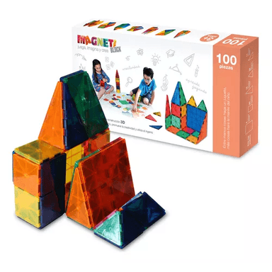 JUGUETE DIDÁCTICO, BLOQUES MAGNÉTICOS MAGNETIBLOCK, 100 PIEZAS - 1