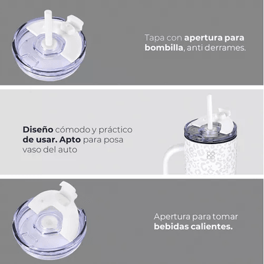 VASO TÉRMICO MUG BUFFER, 1.2 L, ACERO INOXIDABLE, FRÍO Y CALOR - 4