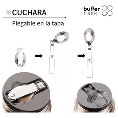 TERMO DE COMIDA Y LÍQUIDO BUFFER, MULTIPROPÓSITO, 630 ML + CUCHARA - 3