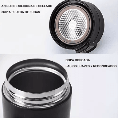 TERMO DE CAFÉ DE ACERO INOXIDABLE, TAZA DE AGUA CALIENTE, 380 ML - 8
