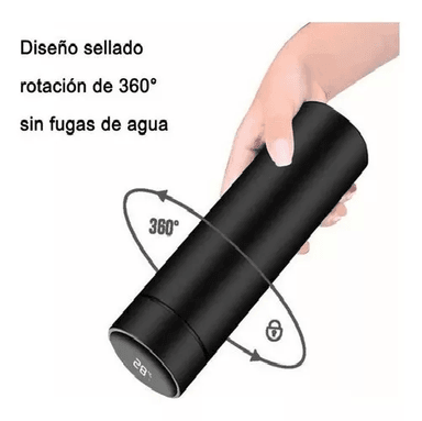TERMO DIGITAL DE ACERO INOXIDABLE, INTELIGENTE, 500 ML, COLOR PLATEADO - 1