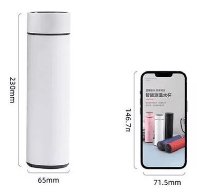 TERMO DIGITAL DE ACERO INOXIDABLE, INTELIGENTE, 500 ML, COLOR PLATEADO - 6