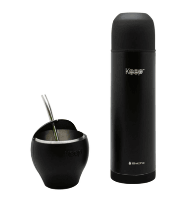 SET DE MATE Y TERMO BALA KEEP, COLOR NEGRO - 4