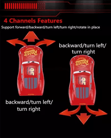 JUGUETE AUTO CONTROL REMOTO RAYO MCQUEEN PIXAR CARS EN COLOR ROJO - 4
