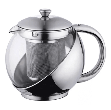 TETERA DE ACERO INOXIDABLE Y VIDRIO, 750 ML CON INFUSOR - 1