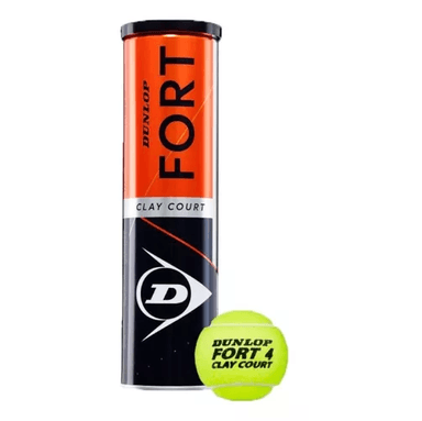 TARRO DE PELOTAS DE TENIS DUNLOP FORT CLAY, X4 - 1