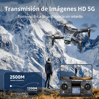 DRON PLEGABLE CON CÁMARA Y RETORNO AUTOMÁTICO 4K EN COLOR NEGRO - 3