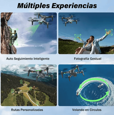 DRON PLEGABLE CON CÁMARA Y RETORNO AUTOMÁTICO 4K EN COLOR NEGRO - 6