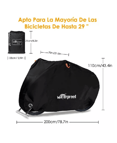 CARPA COBERTOR FUNDA PARA BICICLETA IMPERMEABLE 110X200 CM - 2