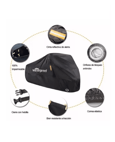 COBERTOR FUNDA CUBRE BICICLETA IMPERMEABLE PROTECTOR 110X200 - 3