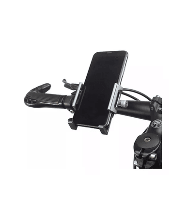 PORTA SMARTPHONE CELULAR METÁLICO PARA MOTO Y BICICLETA, COLOR EN COLOR NEGRO - 2