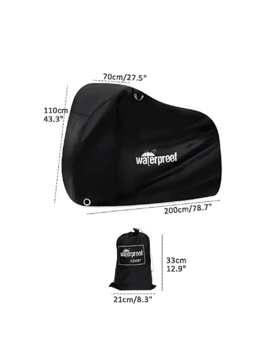 FUNDA CUBRE BICICLETA MOTO CARPA IMPERMEABLE 110X200 CM - 2