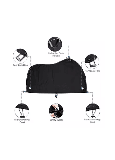 FUNDA CUBRE BICICLETA MOTO CARPA IMPERMEABLE 110X200 CM - 3