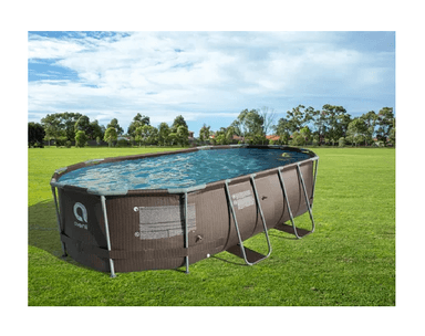 PISCINA ESTRUCTURAL OVALADA AVENLI 4.27X2.75X1 M 8 M³ MARRÓN OSCURO - 4