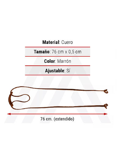 STRAP CUERO SUJETADOR STRAP PARA LENTES, COLOR EN COLOR CAFE - 3