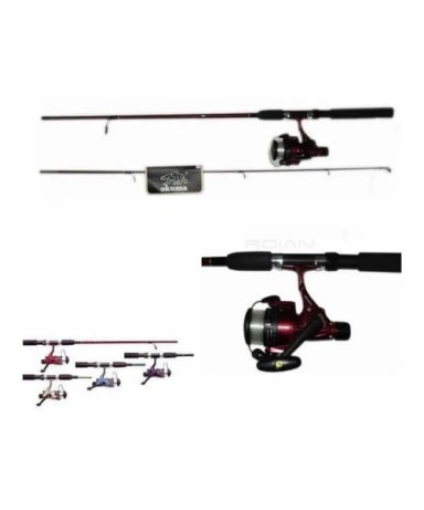 SET CAÑA OKUMA + CARRETE 1.80 M 2 TRAMOS - 1