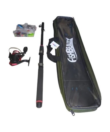 KIT INICIACION CAÑA DE PESCA 210CM CON ACCESORIOS - 2