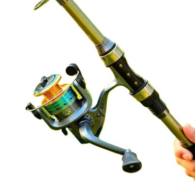 KIT PESCA COMPLETO 1.8M CON CAÑA, CARRETE, SEÑUELO Y BOLSA - 1