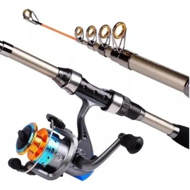 KIT PESCA COMPLETO 1.8M CON CAÑA, CARRETE, SEÑUELO Y BOLSA - 2