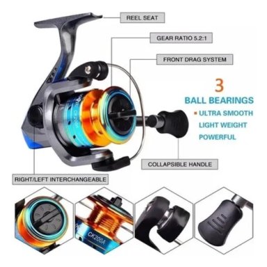 KIT PESCA COMPLETO 1.8M CON CAÑA, CARRETE, SEÑUELO Y BOLSA - 6
