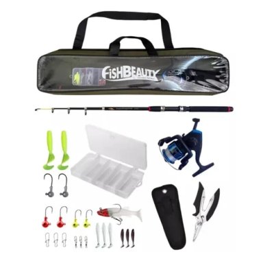 KIT CAÑA DE PESCAR TELESCOPICA CON ACCESORIOS Y BOLSO - 3